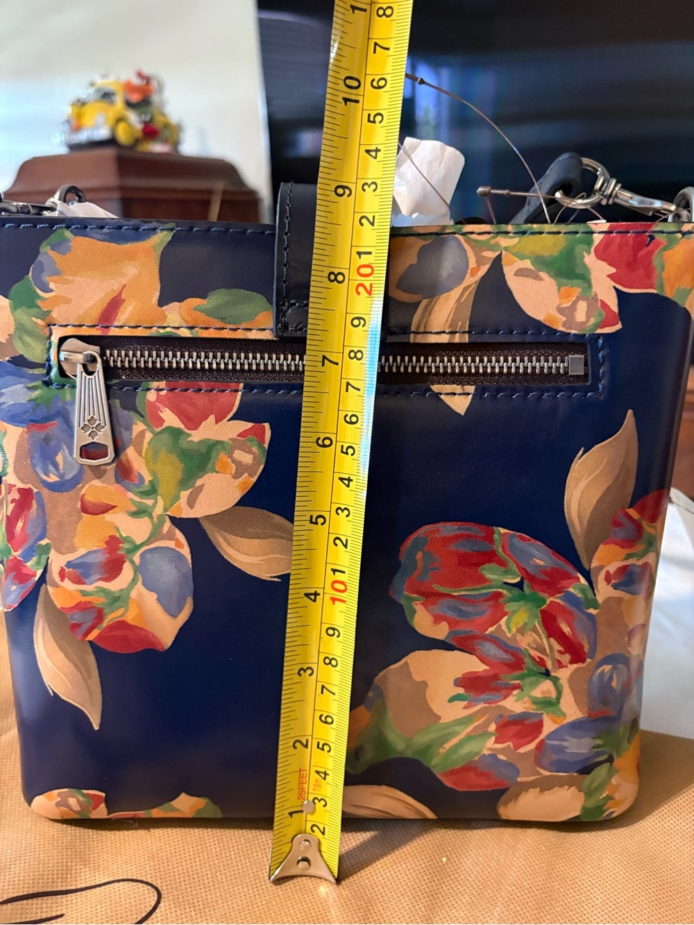 NWT Patricia Nash Le Fleur Irving Leather Bucket Bag Crossbody with Card Wallet - Picture 8 of 11
